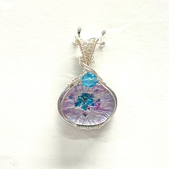 HANDCRAFTED Triplet Stone Hand Wrapped Pendant, Artisan Handmade Jewelry Gift - Picture 2 of 10